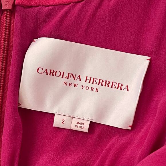 Carolina Herrera Open-Back Crepe Column Gown - Pink - Backless Dress - Size 2 - Picture 4 of 9